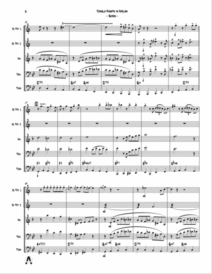 Jungle Nights in Harlem Brass Quintet scores gallery preview page 6