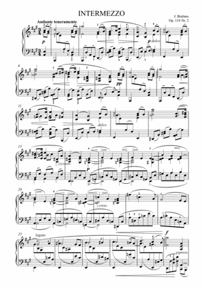 Brahms - Intermezzo Op. 118 No. 2 in A major