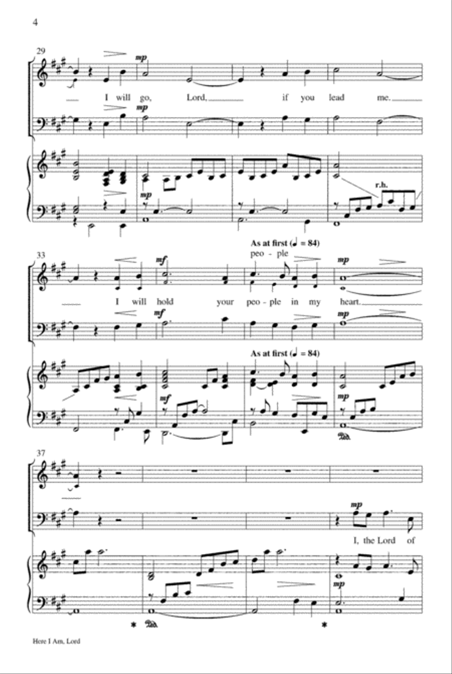 Here I Am, Lord 2-Part scores gallery preview page 4