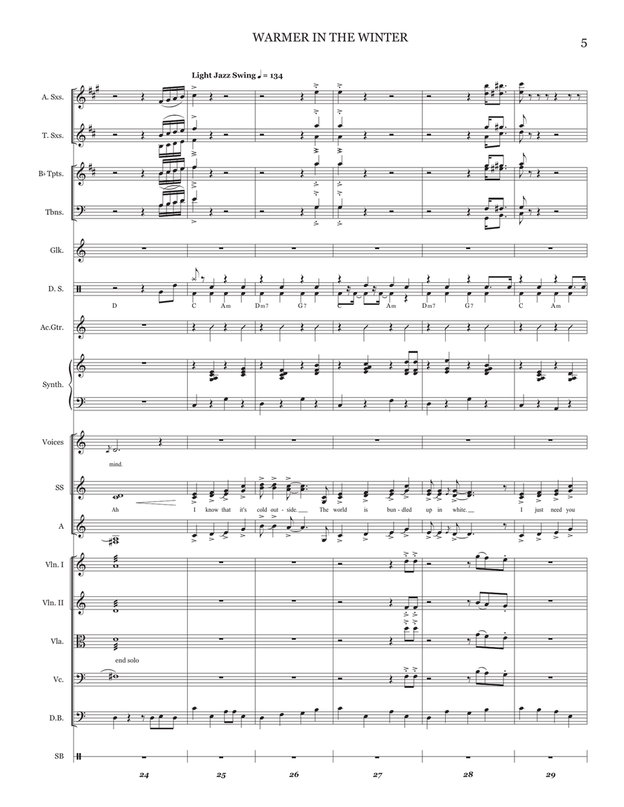 Warmer In The Winter Large Ensemble scores gallery preview page 6