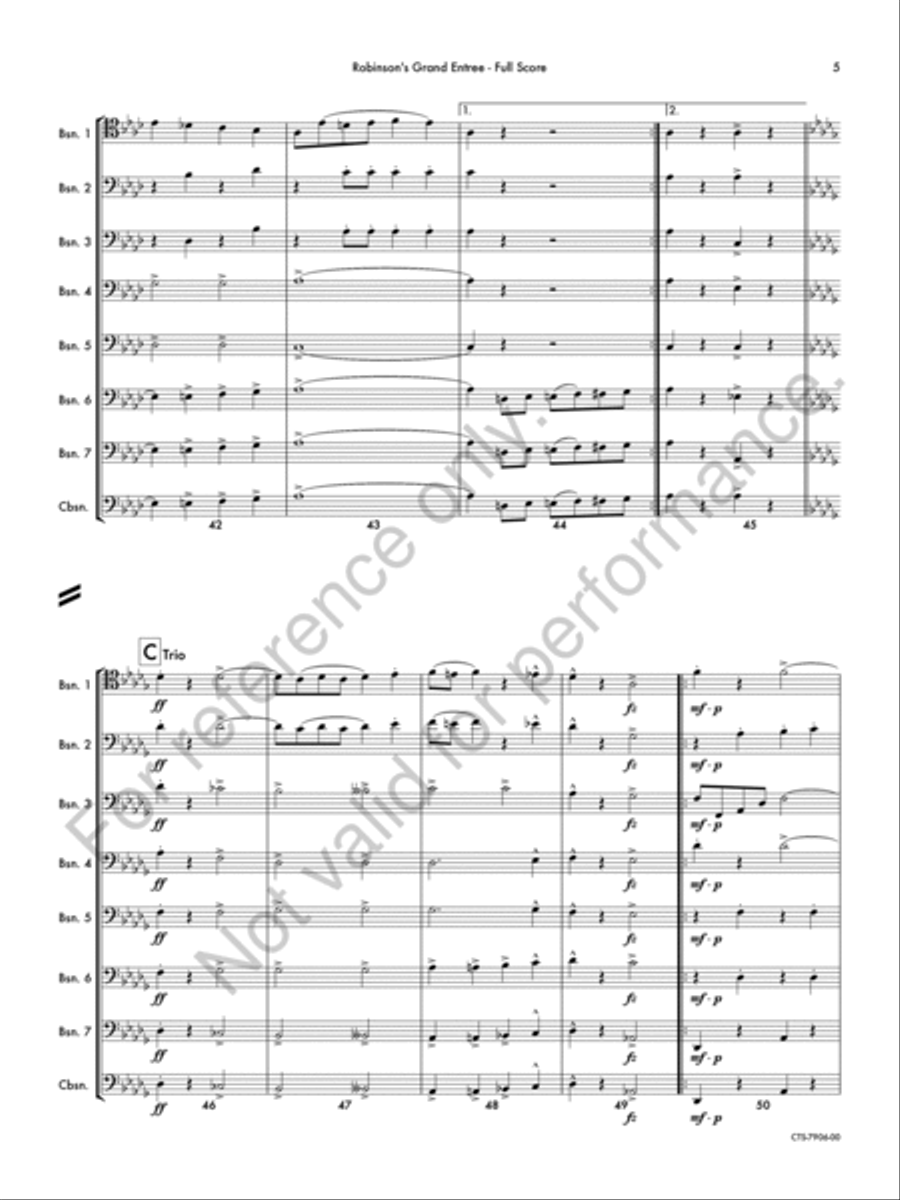 Robinson's Grand Entrée Bassoon scores gallery preview page 6