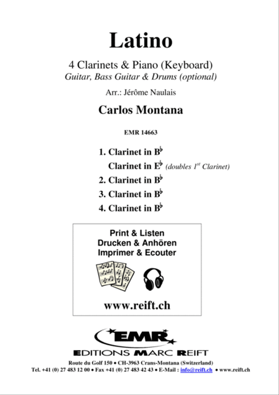 Latino Clarinet scores gallery preview page 2