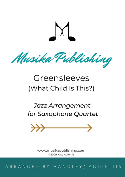 Greensleeves (What Child Is This?) - Jazz Arrangement for Saxophone Quartet image number null