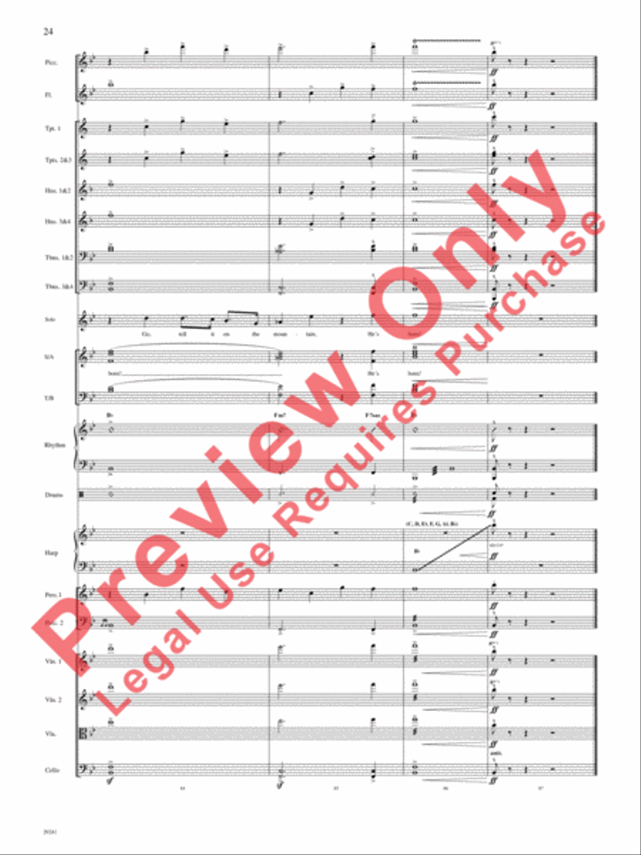 Go, Tell It on the Mountain Choir scores gallery preview page 24