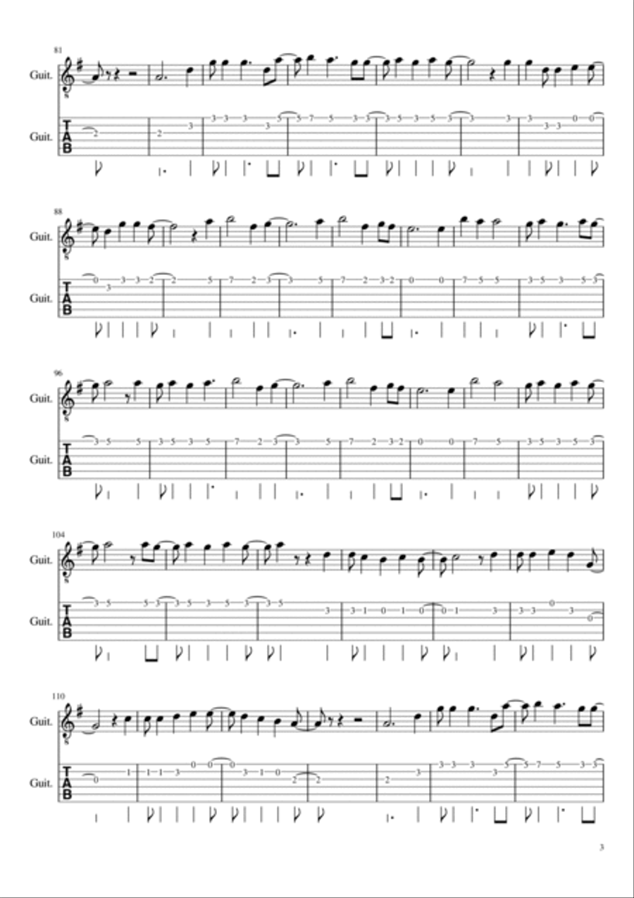 Welcome To The Black Parade Electric Guitar scores gallery preview page 3