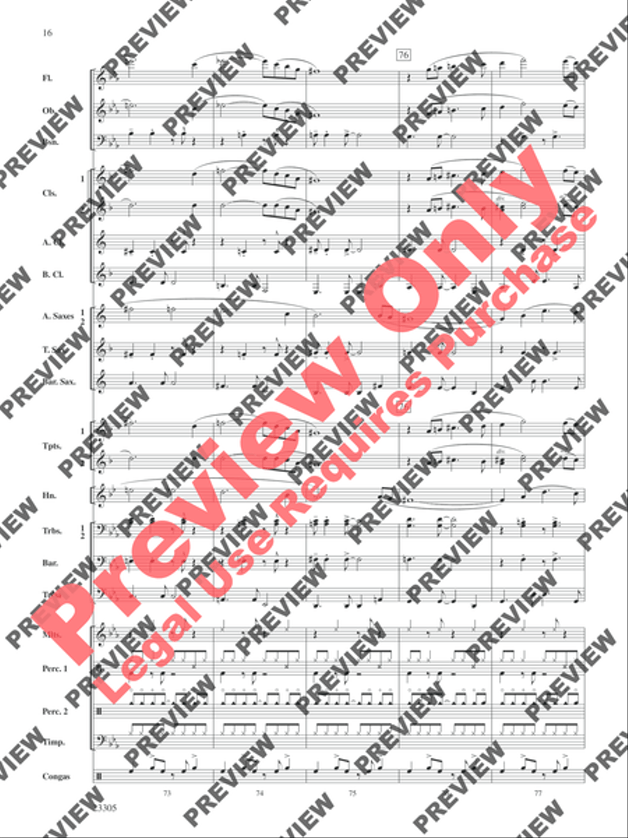 Spy Chase Concert Band scores gallery preview page 17