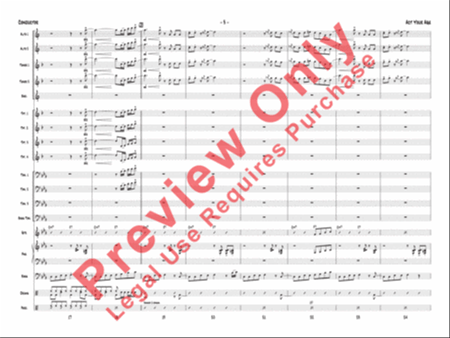 Act Your Age Jazz Ensemble scores gallery preview page 6
