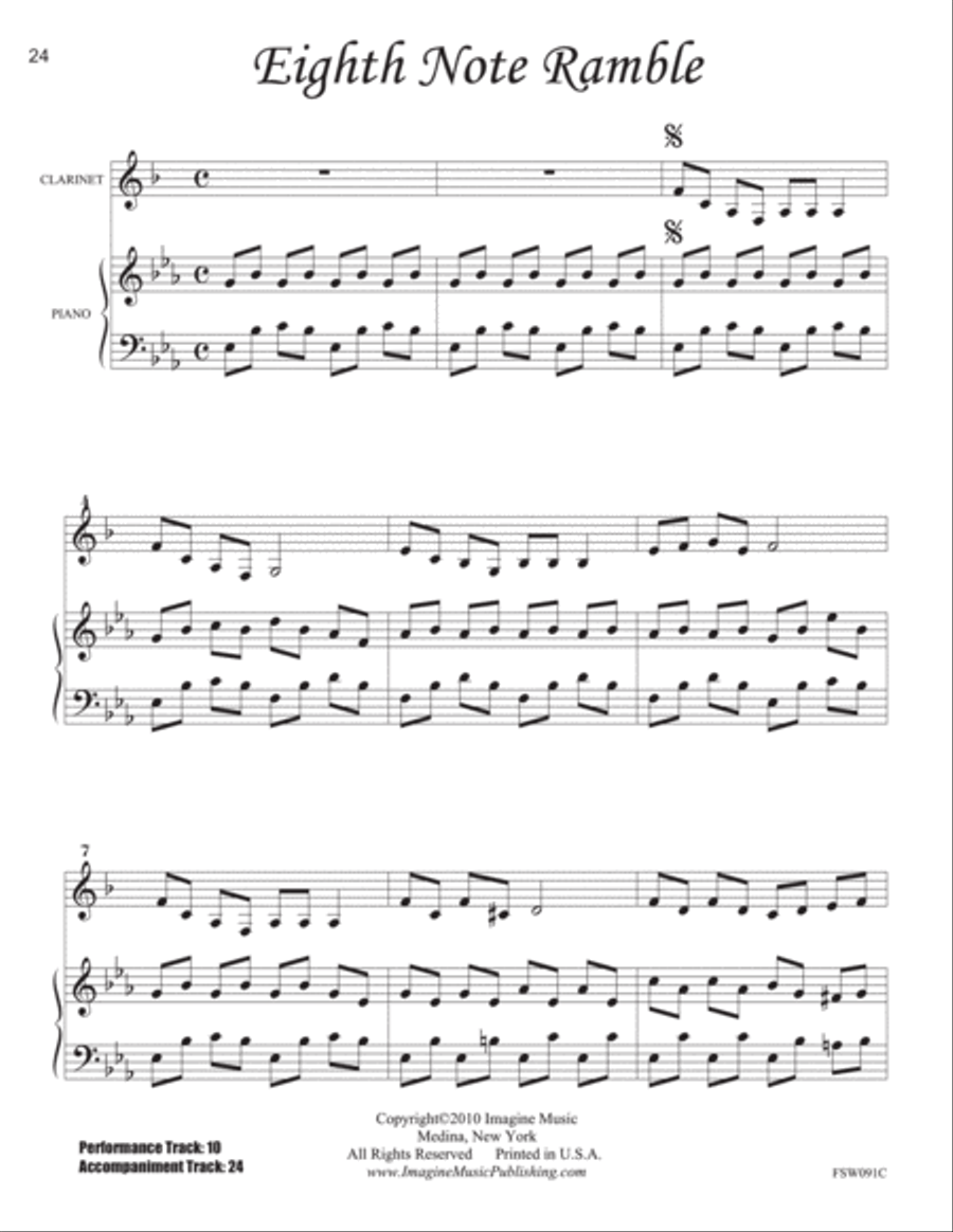 Solo Book for Winds - Complete Set Clarinet scores gallery preview page 4