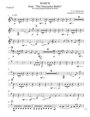 Nutcracker Ballet - March for Strings and Piano - Violin 2 Part
