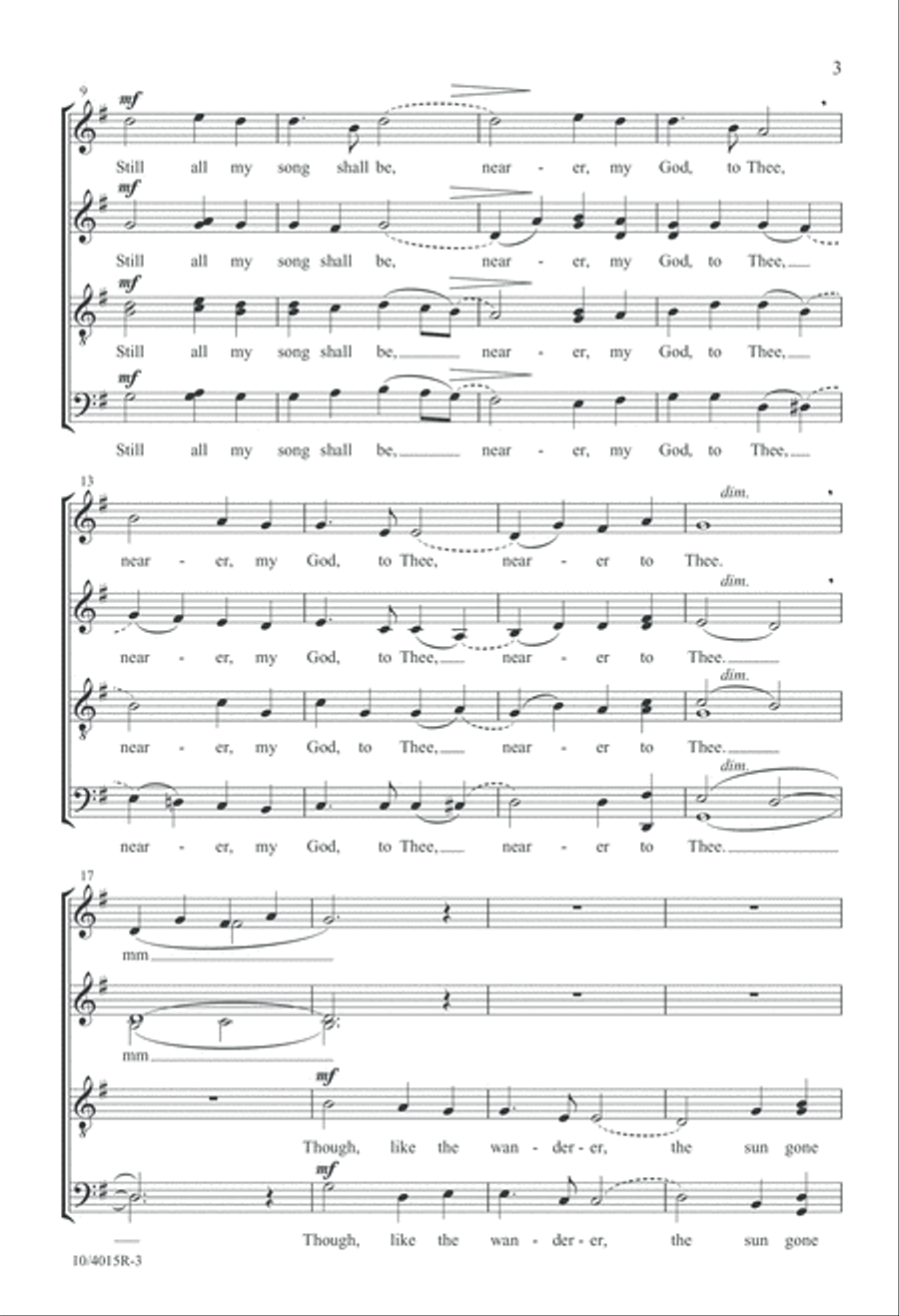 Nearer, My God, to Thee Divisi scores gallery preview page 3