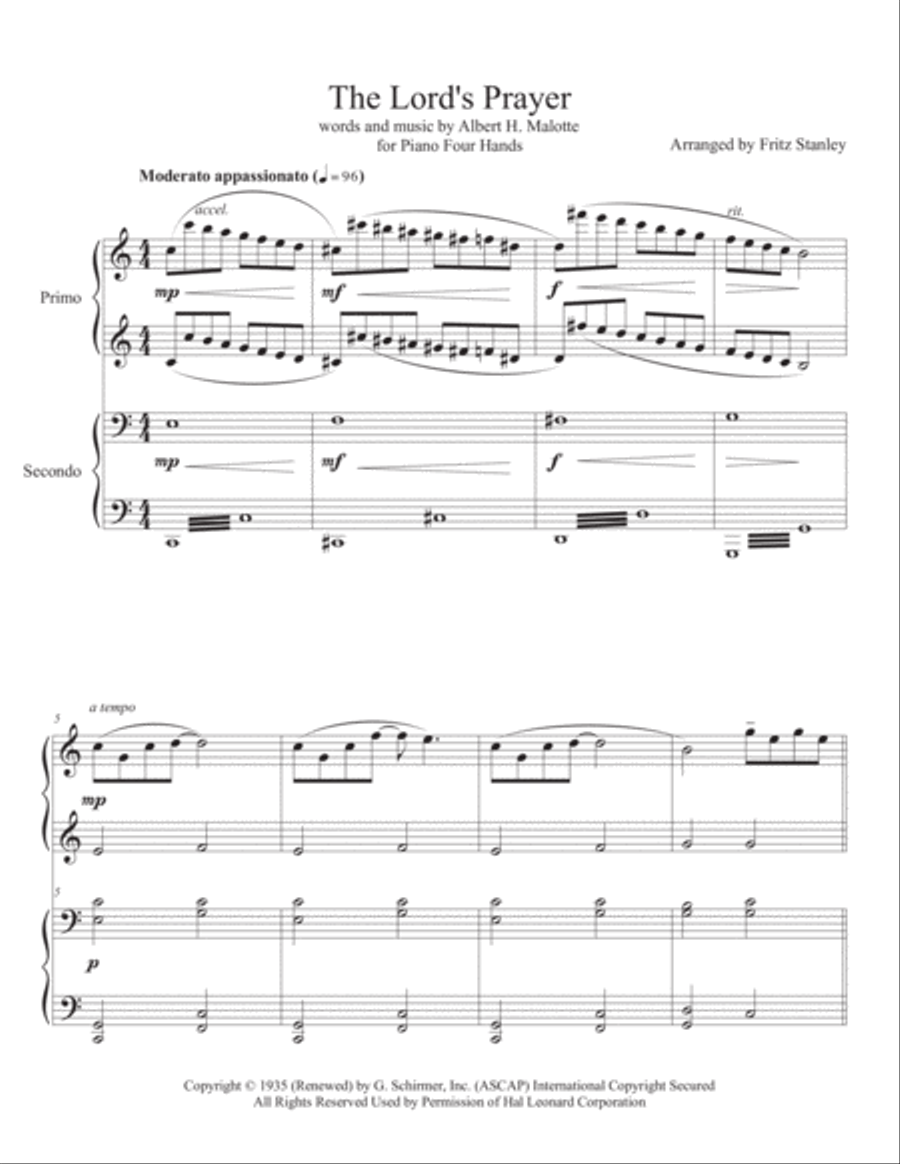 The Lord's Prayer Piano scores gallery preview page 2