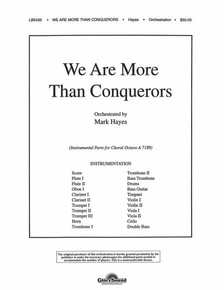 We Are More Than Conquerors Orchestration