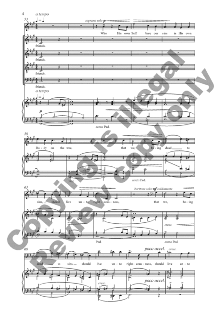 Greater Love Hath No Man (Choral Score) 4-Part scores gallery preview page 5