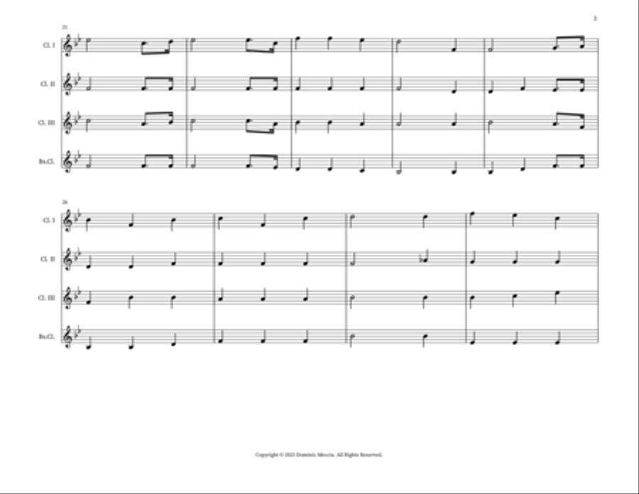 To God Be The Glory Bass Clarinet scores gallery preview page 3