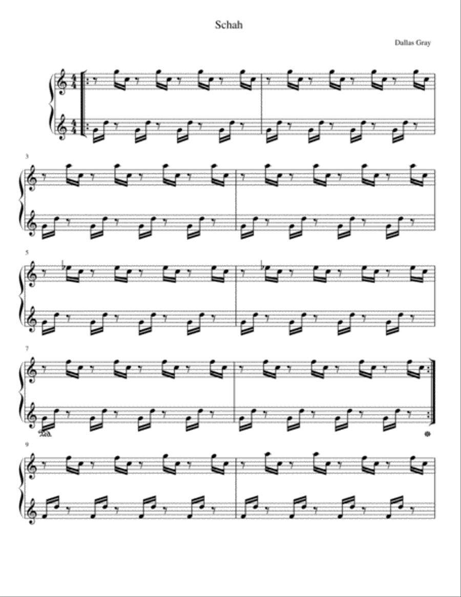 Wrecks 5/Schah Piano Solo scores gallery preview page 1