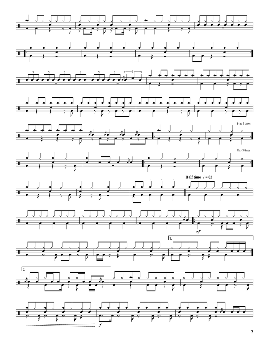 Suicide & Redemption Suicide & Redemption Drum Set scores gallery preview page 3