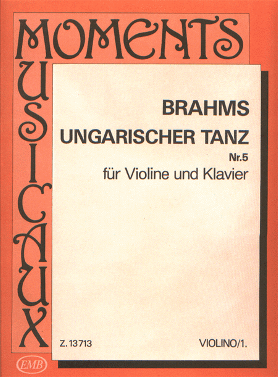 Ungarischer Tanz Nr. 5 Violin Solo scores gallery preview page 1