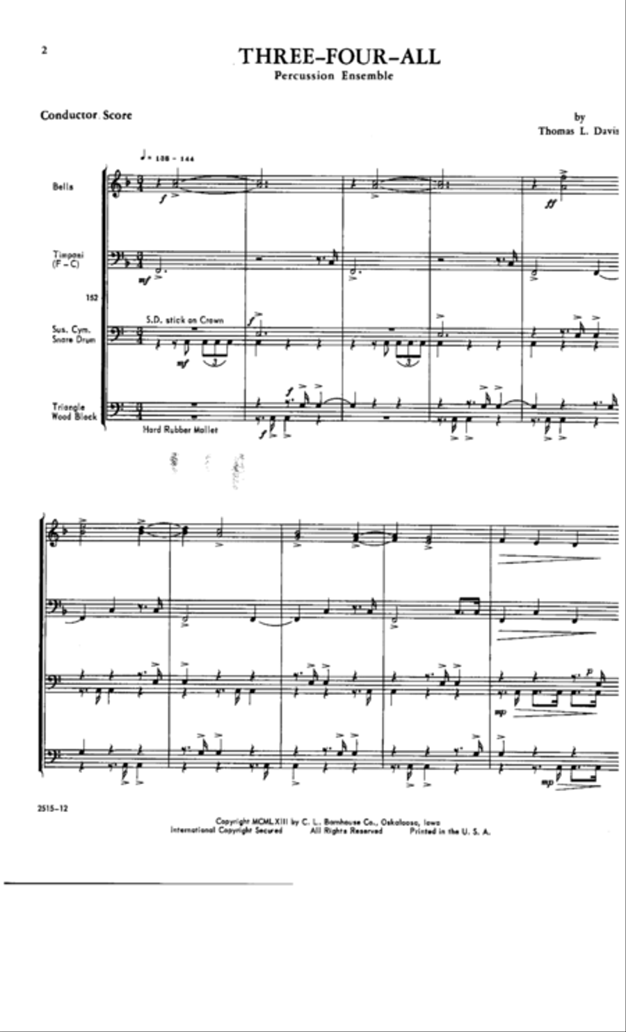 Three-Four-All Percussion Ensemble scores gallery preview page 2