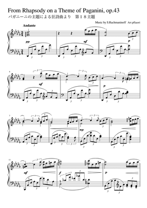 Vasil'evich:Rapsodie sur un thème de Paganini Op.43 pour Piano et Orchestre (Desdur)