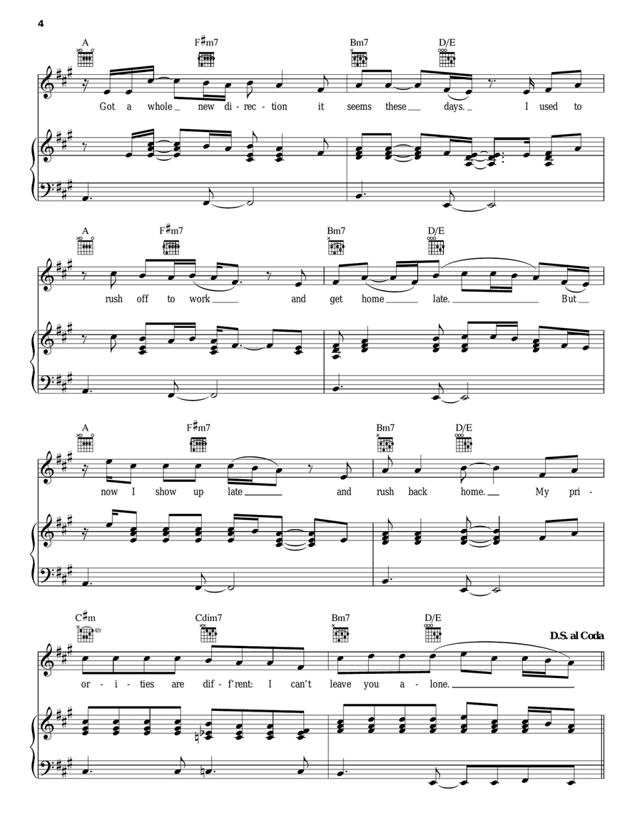 You Piano, Vocal, Guitar scores gallery preview page 4