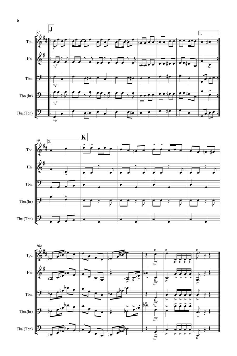 3 Halloween Pieces for Brass Trio Brass Trio scores gallery preview page 6