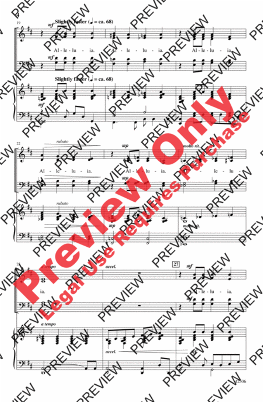Jazz Alleluia 4-Part scores gallery preview page 4