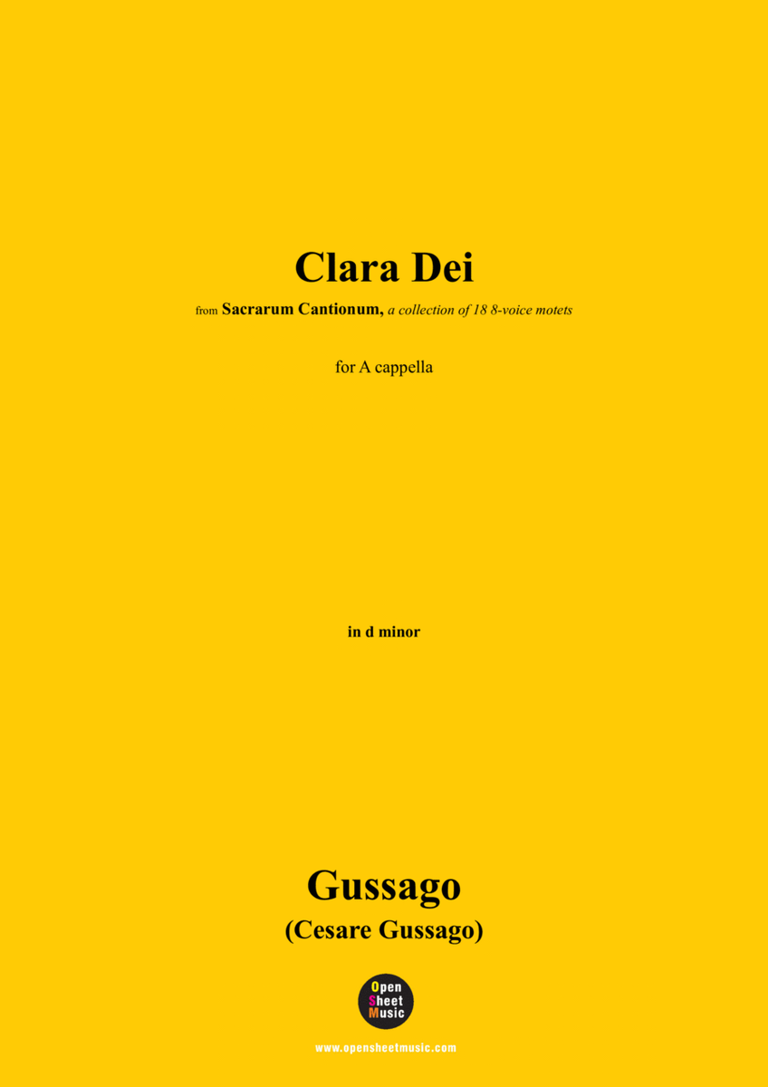 Gussago-Clara Dei,in d minor,for A cappella image number null