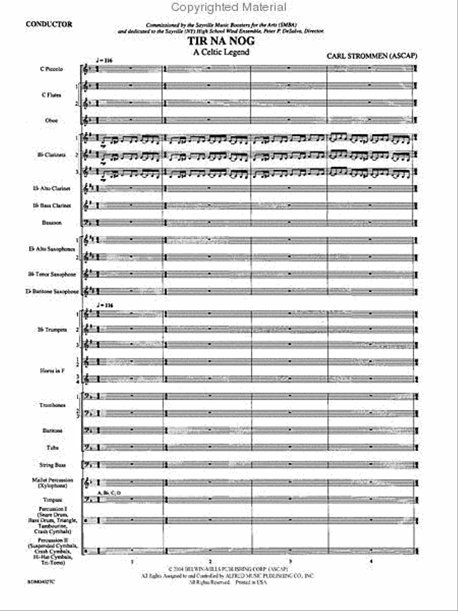 Tir Na Nog (A Celtic Legend) Concert Band scores gallery preview page 4