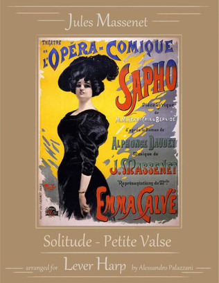Book cover for SAPHO: Solitude (Prelude) et Petite Valse - solo Lever HARP