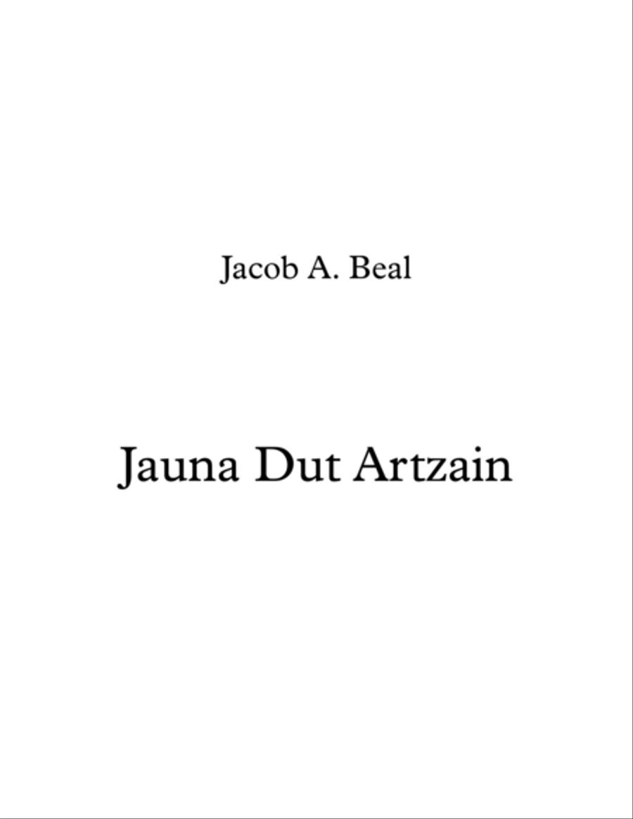 Jauna Dut Artzain Tenor Voice scores gallery preview page 1