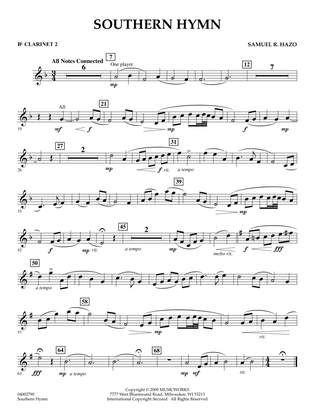 Southern Hymn - Bb Clarinet 2