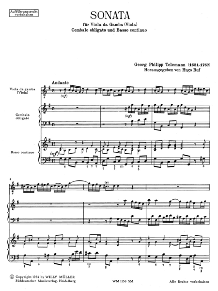 Sonate G major TWV 42:G 6