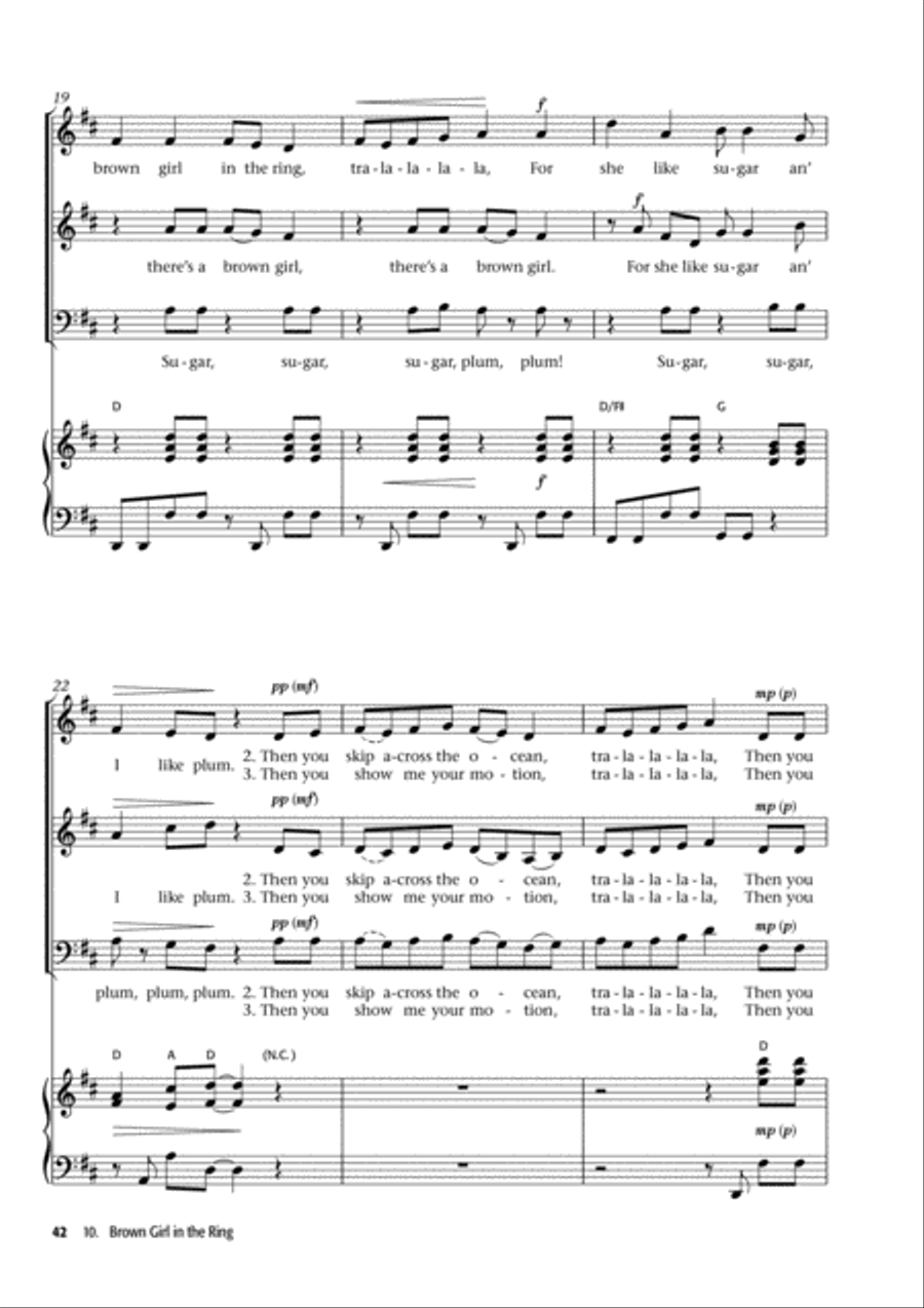 Jamaican Voiceworks 4-Part scores gallery preview page 4
