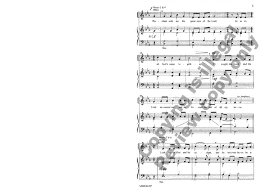 Psalm 34: I Will Bless the Lord Unison Choir scores gallery preview page 3