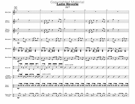 Latin Reverie by Claude Debussy Percussion Ensemble - Sheet Music
