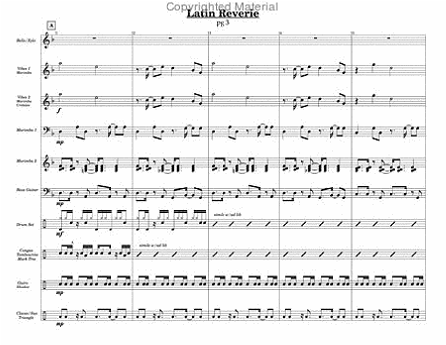 Latin Reverie Latin Reverie Percussion Ensemble scores gallery preview page 4