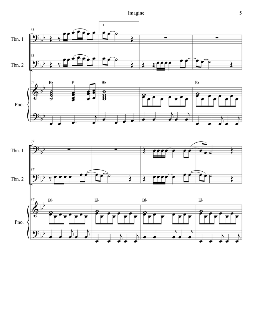 Imagine Trombone Duet scores gallery preview page 5
