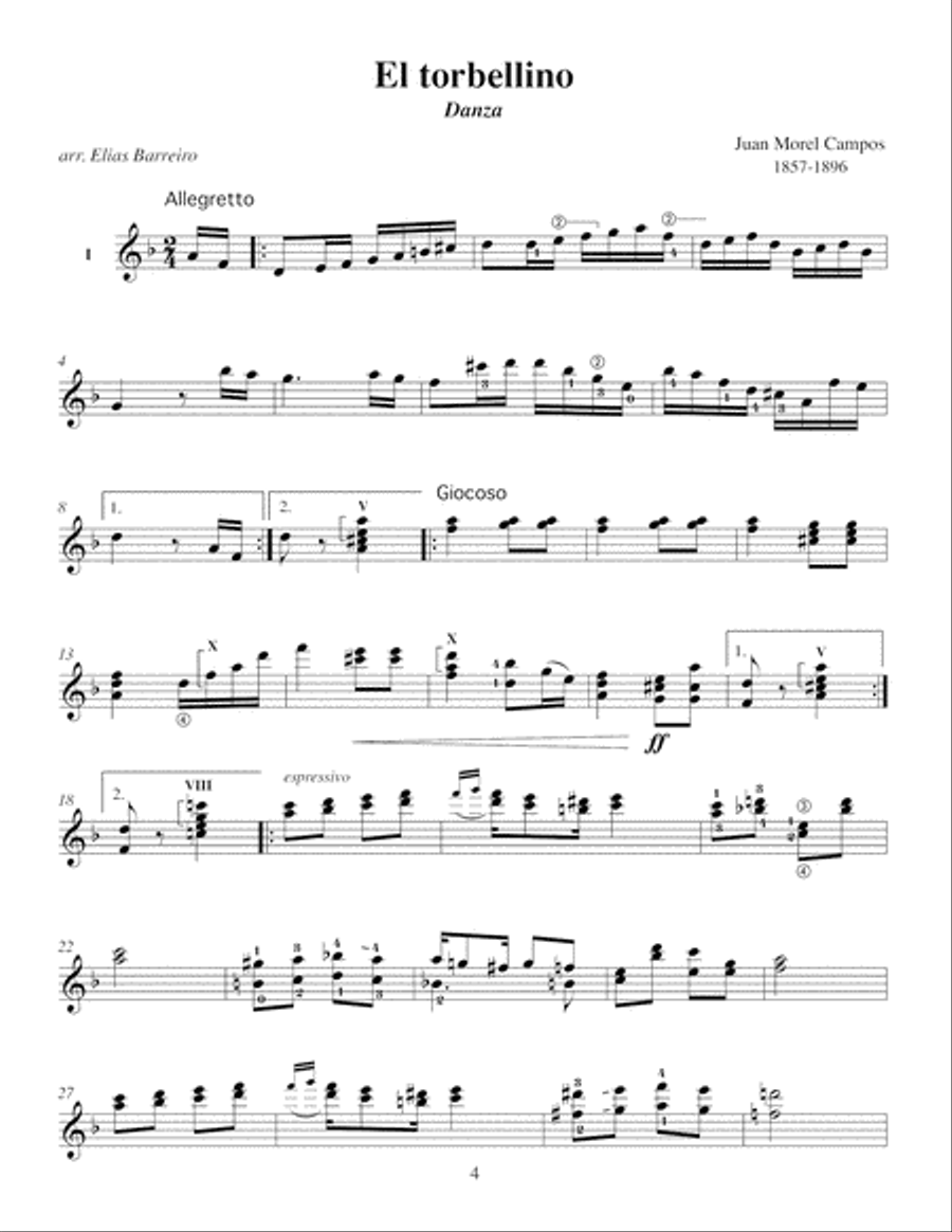 Danzas of Puerto Rico for Two Guitars Acoustic Guitar scores gallery preview page 5
