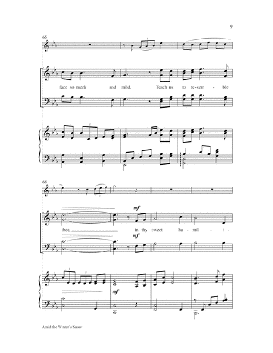 Amid the Winter's Snow Amid the Winter's Snow Choir scores gallery preview page 9