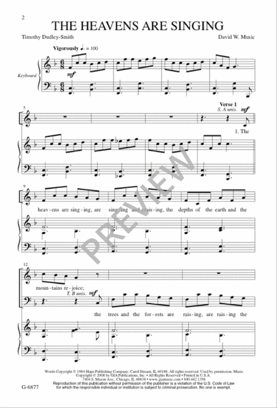 The Heavens Are Singing The Heavens Are Singing 2-Part scores gallery preview page 3