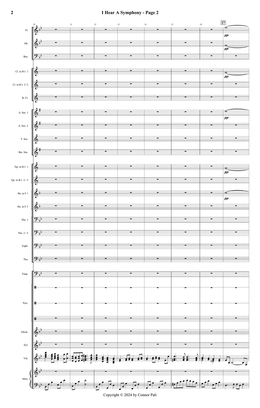 I Hear A Symphony - Score Only Concert Band scores gallery preview page 2