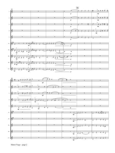 Maria Virgo from 'Sacrae Symphoniae', Book 1 for Clarinet Choir