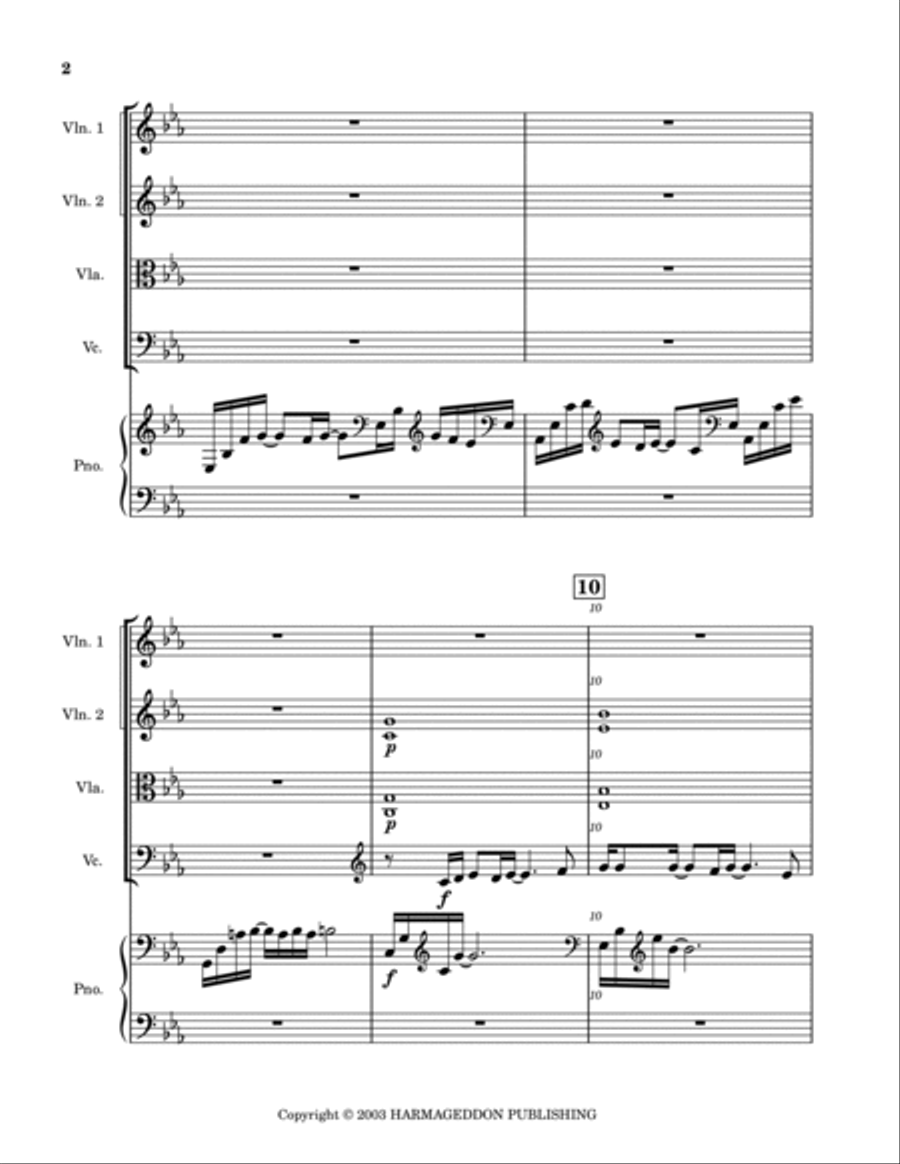 Faraway Piano Quintet scores gallery preview page 2