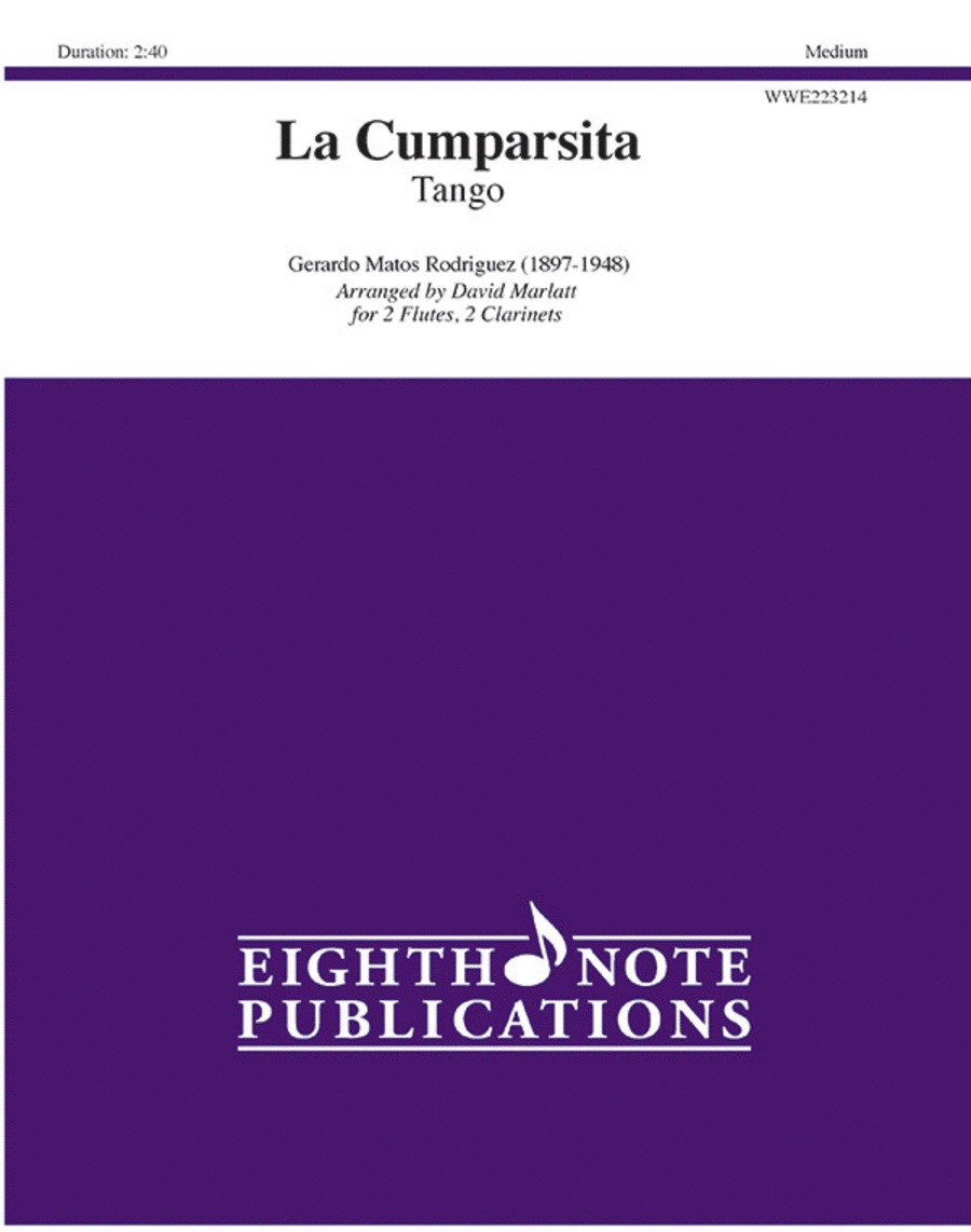 La Cumparsita Tango Woodwind Quartet scores gallery preview page 1