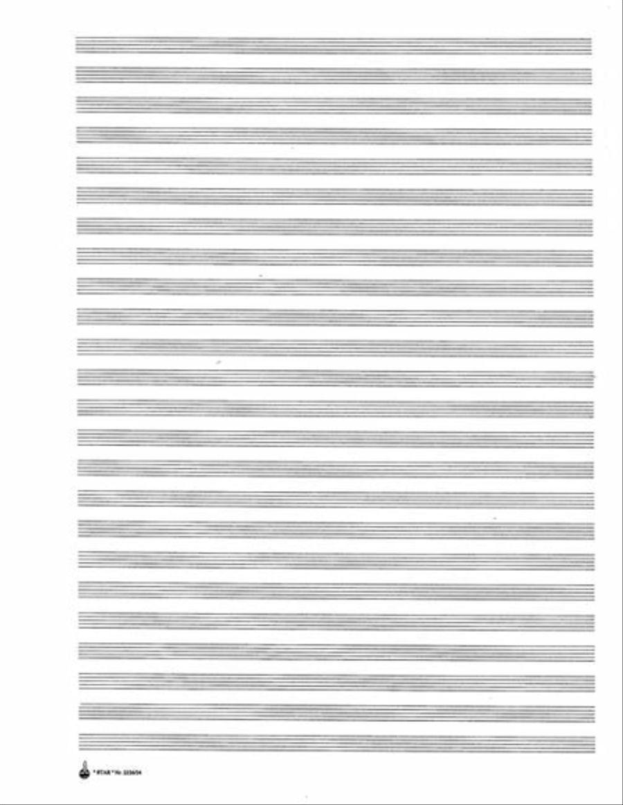 Large score manuscript paper pad 24 staves Staff Paper scores gallery preview page 1