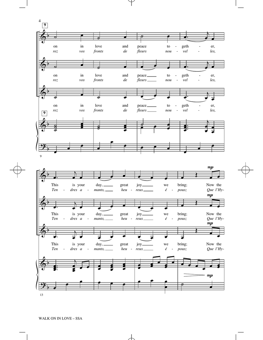 Walk On In Love (Parez Vos Fronts) (arr. Patrick M. Liebergen) SSA scores gallery preview page 2