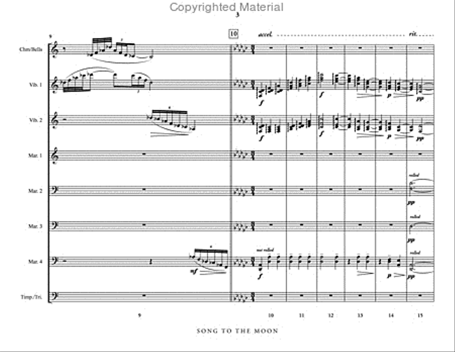 Song to the Moon Percussion Ensemble scores gallery preview page 4