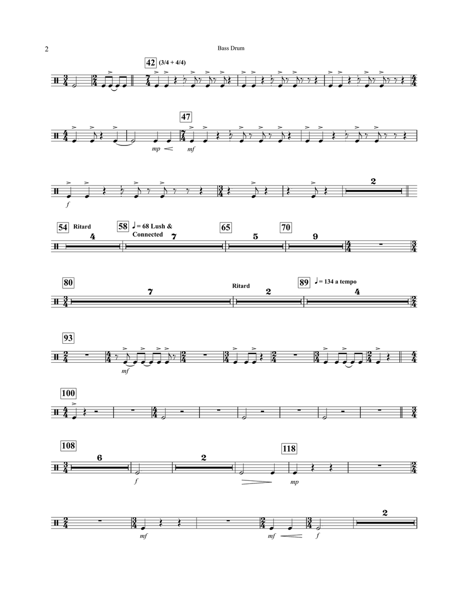 Concerto For Alto Saxophone And Wind Ensemble - Bass Drum Concert Band scores gallery preview page 2
