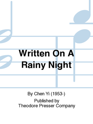 Book cover for Written on A Rainy Night