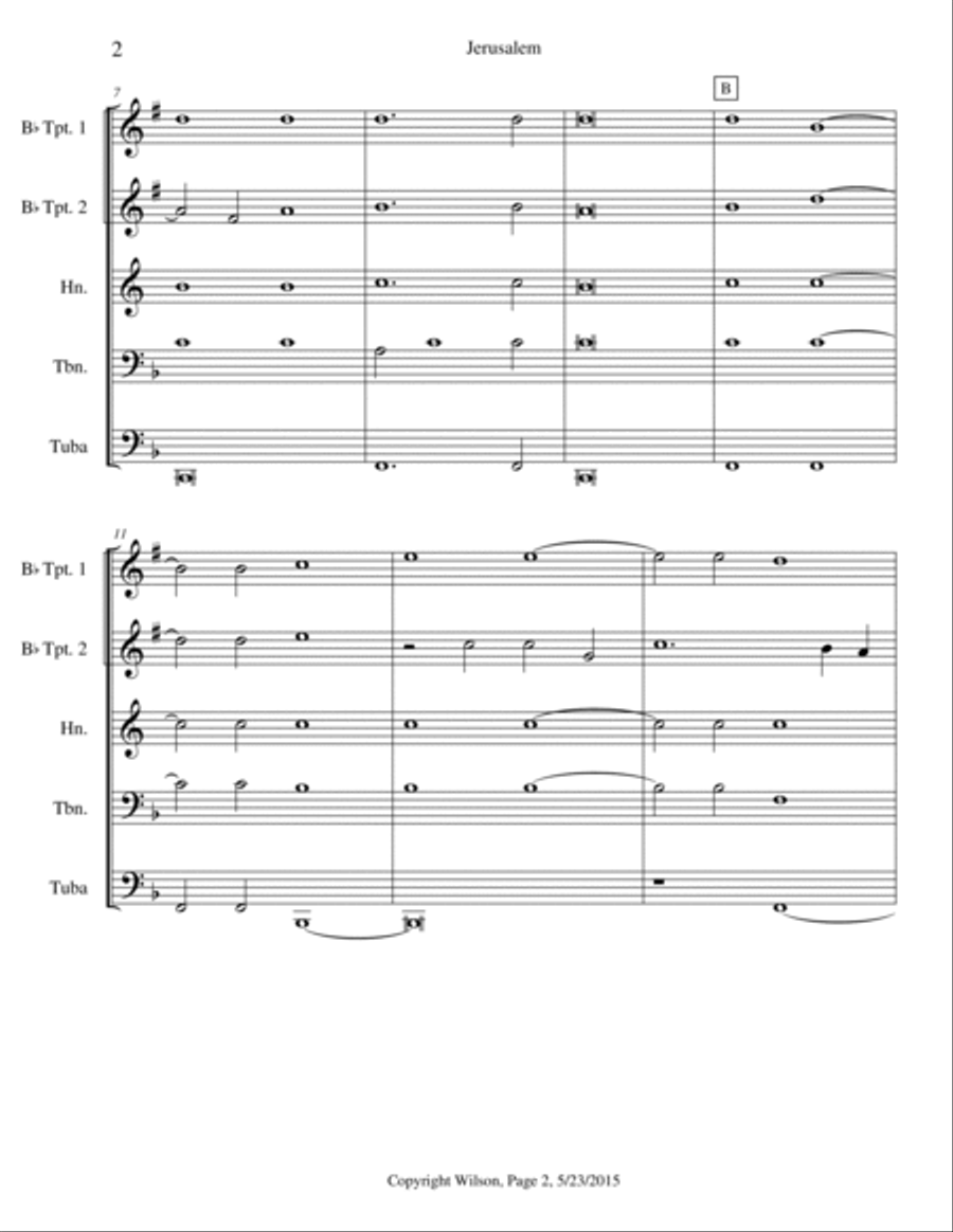 Jerusalem Brass Quintet scores gallery preview page 3